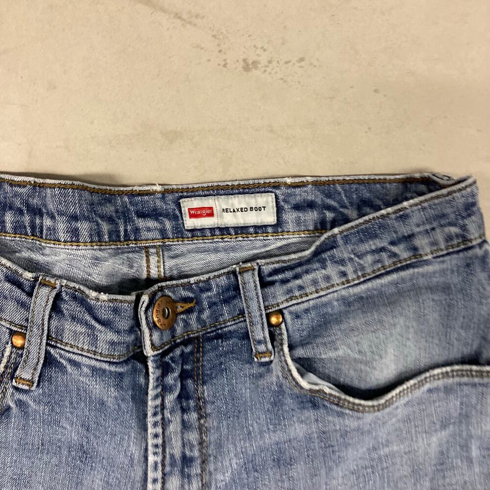 Western baggy wrangler bootcut jeans 34x30 - Picture 5 of 6